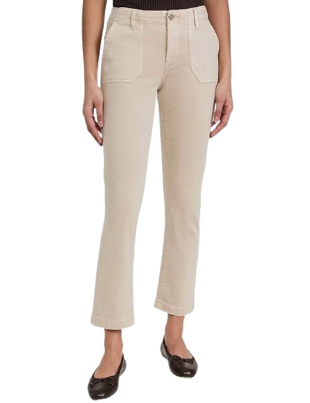 PAIGE Womens Mayslie Ankle Utility Pants Size 34 US 16 Tan Sand Twill NWT